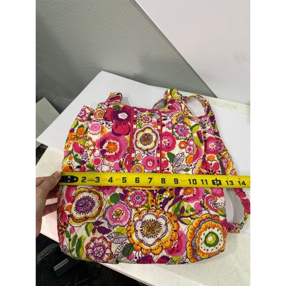 Vera Bradley Pink Purple Convertible Backpack Tote Purse -Clementine Pattern